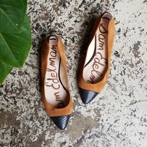 Sam Edelman Trent Suede Two-Tone Flats sz 8